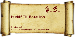 Hudák Bettina névjegykártya